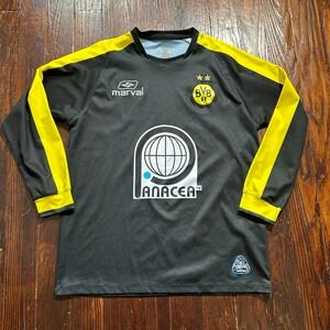 Marval BVB Soccer Jersey Shirt Sz 38 M Futbol #20 Dennis Borussia Dortmund‎